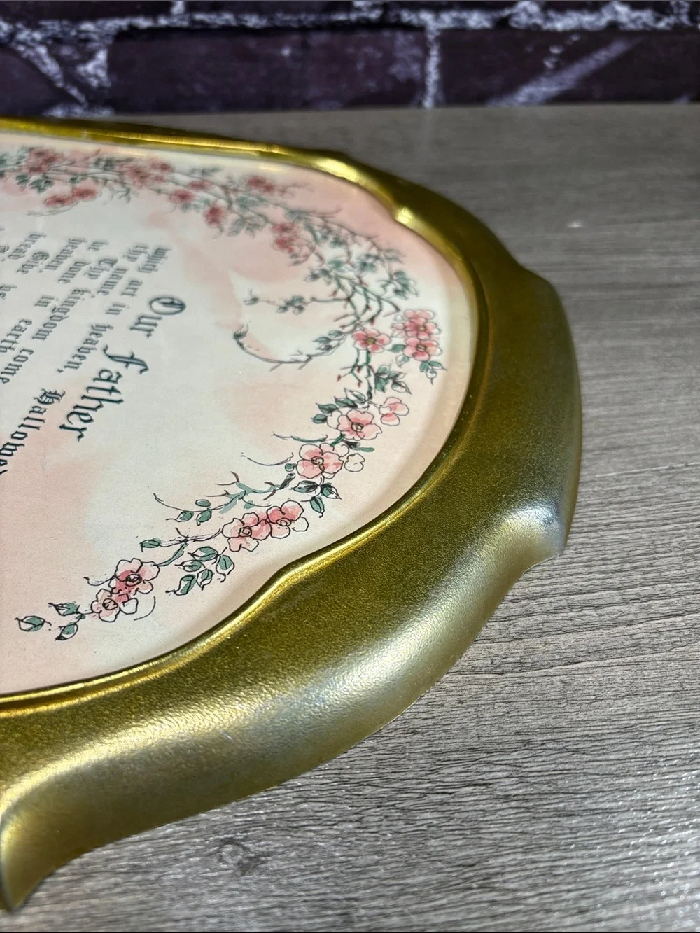 Vintage Oval Framed Wall Hanging 